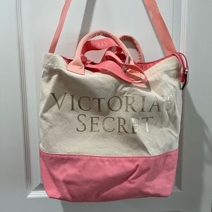 Victoria’s Secret Cooler 2 in 1 tote bag peach & tan colors